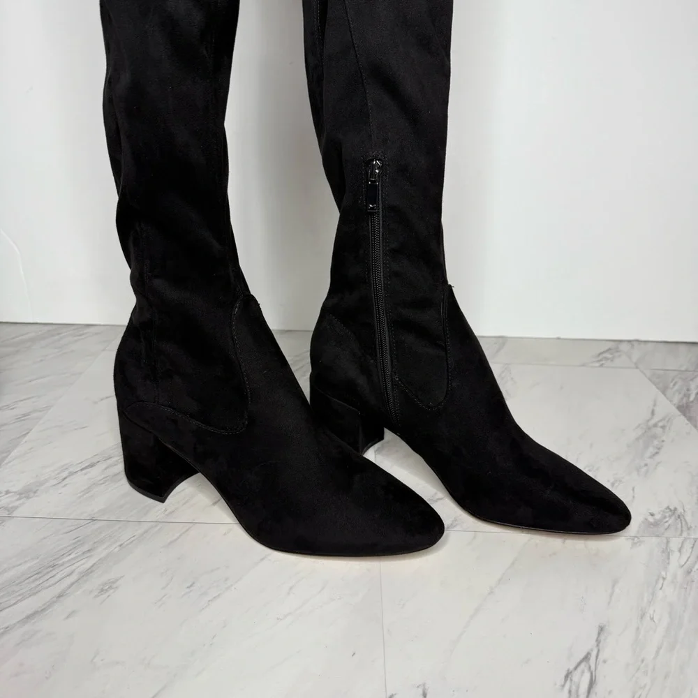 Marc Fisher Jayne Black Over The Knee Boot 9M